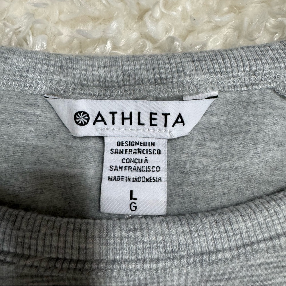 Athleta Coaster Luxe Recover Sweatshirt Gray Lounge Comfy Soft 659287 Sz Large - Picture 13 of 13